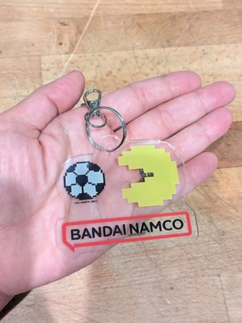 Bandai Namco Pac-Man Keychain Green & Black Like New